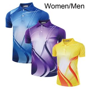 Jerseys mâles de tennis mâle Jerseys en polyester revirement collier tennis vêtements badminton tshiirt runnning shirt shirt uniformes 5051