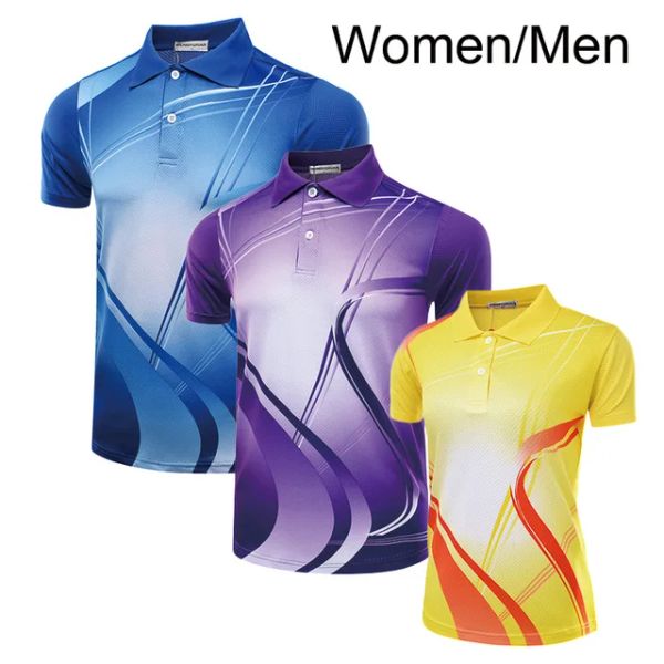 Jerseys mâles de tennis mâle Jerseys en polyester revirement collier tennis vêtements badminton tshiirt runnning shirt shirt uniformes 5051