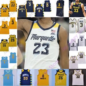 Jerseys Marquette Golen Eagles Basketball Jersey NCAA College Kam Jones Prosper Oso Ighoaro Tyler Kolek Davi Joplin Stevie Mitchell Butler Crower WAE