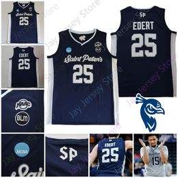 Jerseys NCAA College St. Peter's Peters Peacocks Basketball Jersey Daryl Banks III KC Ndefo Doug Edert Matthew Lee Fousseyni Hassan Drame Jaylen Murray Dasher Rupert