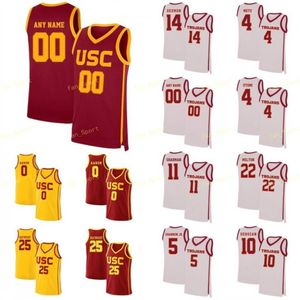 Trikots NCAA College USC Trojans Basketballtrikot 0 Lewis 0 Shaqquan Aaron 1 Kyle Sturdivant 1 Usher 10 Quinton Adlesh individuell genäht