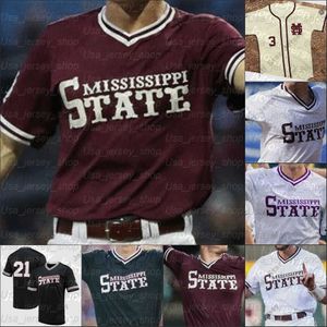 Jerseys New Wears 2021 NCAA Mississippi State College Baseball Jerseys Allen Log