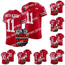 Maillots Ohio Football Maillots Jaxon Smith-Njigba State Football Buckeyes 1922-2022 Elite Football 100th Year Stadium Anniversary Jersey C.J.