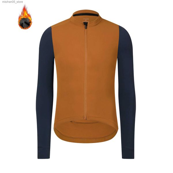 Jerseys Spexcell Rsantce 2023 Invierno Caliente Lana Bicicleta Jersey Top de la línea MTB Bicicleta Al aire libre Ropa de bicicleta para hombre Camisa de manga larga Uniforme Q240318