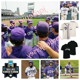 Maillots TCU 2024 CWS TCU Horned Frogs Baseball Jersey personnalisé cousu hommes jeunesse Karson Bowen Brody vert Fisher Ingersoll Logan Maxwell 35