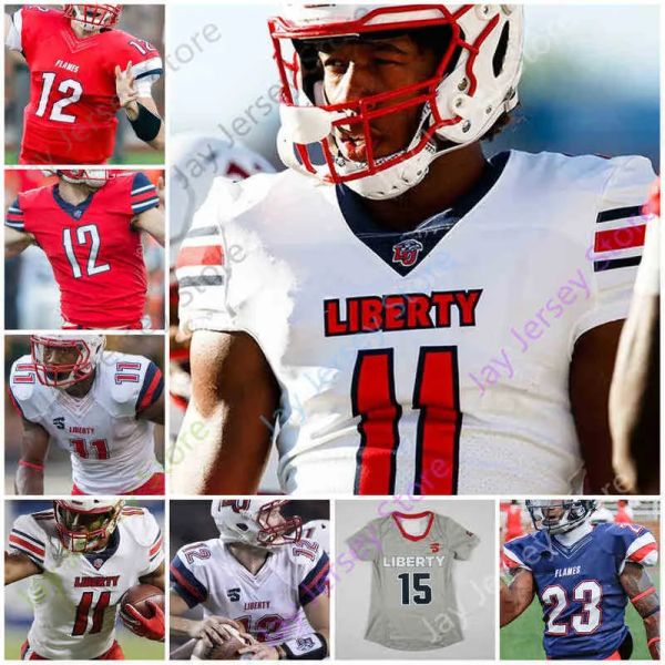 Maillots universitaires personnalisés Liberty Flames Football Jersey NCAA College Frankie Hickson Antonio Gandy-Golden Kevin Shaa 25 Pe High