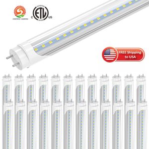 Jezige 4ft LED-buis One Row G13 22W Koud Wit 1,2 m Shop Light Dual End Powered, SMD2835 192PCS AC85-265V LED-fluorescentielampen voor Garage Etl