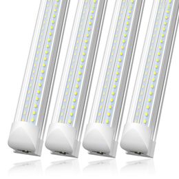 Jezige T8 geïntegreerde 5000K LED -buisverlichting 4ft 40w daglicht wit transparante hoes v -vormige buizen lichte winkel garage kantoor