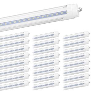 Jezige T8 LED -buis licht 8ft één rij enkele pin fa8 fluorescentielampen 45W koude witte transparante cover winkelkantoor garage verlichting