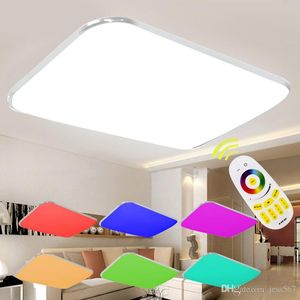 2020 plafonniers à LED modernes avec lampe à changement de couleur à intensité variable télécommandée pour salon chambre AC90-265v