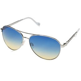 Jessica Simpson Dames J5702 Classy Metal Aviator Pilot Sunclasses met UV400-bescherming Glam-cadeaus voor haar, 61 mm