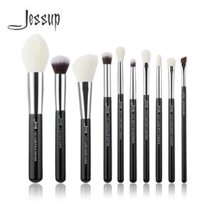 Jessup 10 pièces pinceaux de maquillage ensemble outils de beauté maquillage brosse cosmétique fond de teint poudre définisseur mélange fard à paupières Wing Liner 240123