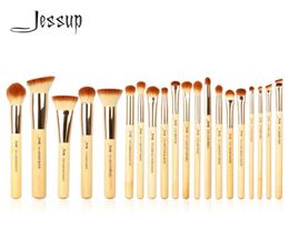 Jessup Brushes 20pcs Bamboo Professional Makeup Brushes Set Make Up Brush Tools Kit Foundation Powder Brushes Eye Shader 2010082081999