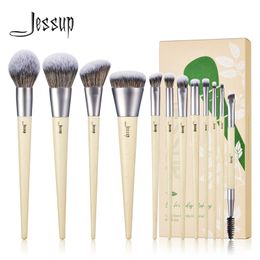 Jessup make -up borstels set oogschaduw foundation poeder wenkbrauw blusher concealer mengen voering spoolie borstelgereedschap 220722
