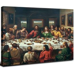 Jésus-Christ la dernière souper toile Affiche d'art et d'art mural Imprimer des affiches de décoration de chambre à coucher familiale moderne
