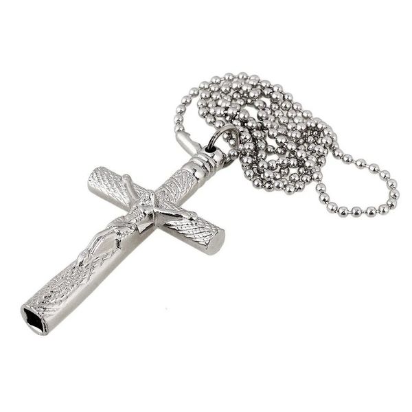 Jésus Cross 6 mm Clé de tambour à clés tambour Collier Silver Collier Cross Drum Head Tuning Key