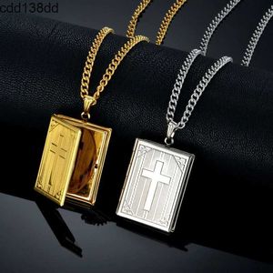 Jezus Cross ketting sieraden voor mannen vrouwen 14K gele goudketen mannelijke foto medaillekstijl Jezus Crucifix hang ketting