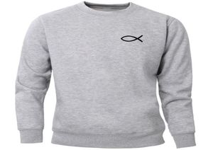 Jésus poisson sweat à capuche pour homme sweats col rond sweat à capuche pull polaire chaud graphique conception vêtements de sport Streetwear2167100