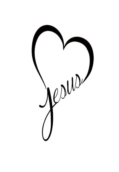 JESUS Heart Vinyl Decal Sticker Car Window Womper God Dios Amor Cristo Biblia JDM6768537