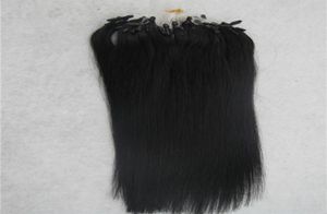 Gitzwart Recht Micro Loop Ring Haarverlenging 100G Remy Micro Bead Hair Extensions 1gstrand Micro Link Human Hair Extensions6879609