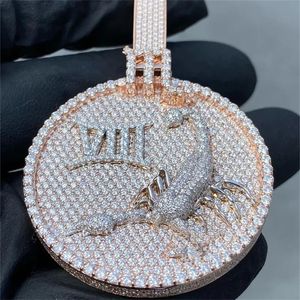 Jewe Custom Scorpion Medallion Pendant Iced Out Diamond Charm Hip Hop Jewelry Solid 925 Sterling Silver Chain for Men 240424