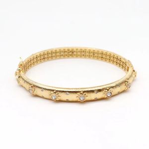 Juweelarmband, geborstelde gouden armband, Valentijnsdagcadeau, vergulde 18K gouden open armband sieraden