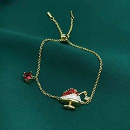 Bracelet de bijoux Swarovskis Designer Femmes de qualité Original Quality Luxury Bangle Bracelet de crème glacée aux haricots rouges Crystal Bracelet de glace à haricots rouges