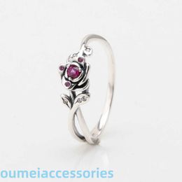 sieraden Ontwerper Pandoraring Dora's Band Ringen liefjes S925 zilver Di Sini schoonheid en beest Rose Ring mode bloemblaadjesring
