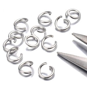 Stainless Steel Open Jump Rings 4/5/6/8mm Split Connectors for DIY Jewelry Making, Earrings & Rings Kit - 1000Pcs Lot