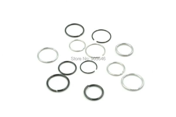 Bijoux en acier inoxydable, 100 pièces/lot, cerceau ouvert, nez, Tragus, Cartilage, anneau, boucle d'oreille, jauges de perçage pour le corps, 22g 20g 18g