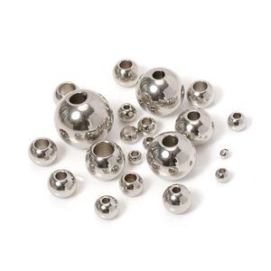 Bijoux 100 pièces entretoise en acier inoxydable perles en vrac boule 310mm grand petit trou pour bracelets à breloques colliers fabrication de bijoux en gros