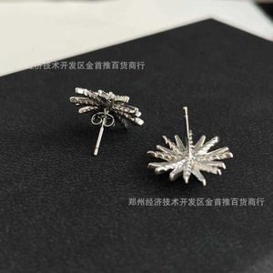 Bijoux 5a boucle d'oreille de luxe argent mode flocon de neige 925 Sterling concepteur Zircon boucles d'oreilles pour femmes hypoallergéniques