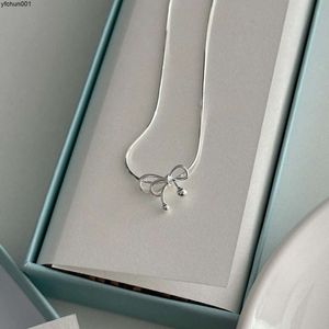 Bijoux en argent Sterling 925, collier à nœud irrégulier pour femme, Niche Instagram, serrure haut de gamme, chaîne en os de serpent