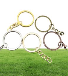 Sieradenaccessoires 50pcslot Key Chain Key Ring Bronze Rhodium Gold Color Round Split Keyrings sleutelhanger sieraden maken hele5150502752009