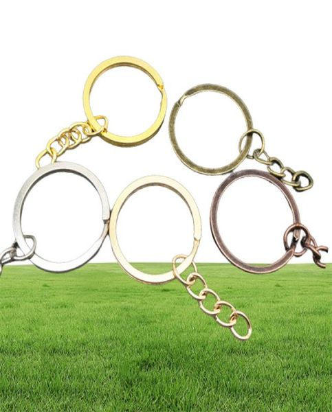 Accessoires de bijoux 50pcslot porte-clés porte-clés Bronze Rhodium couleur or rond fendu porte-clés porte-clés fabrication de bijoux Whole5150504469906