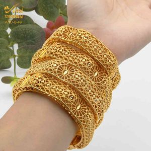 Bijoux Africain Or s pour Femmes 24k Dubaï Bracelet Bracelet Designer Accessoires Marocain De Mariée Éthiopien Mariage Bijoux Cadeaux