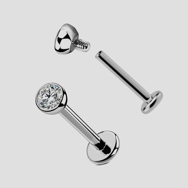 Bijoux ASTM F136 Titanium Labret Ear Helix Tragus Cartilage Studs 18G 16G 14G Monroe Lip Piercing Jewelry