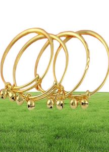 Sieraden Baby Bells Bracelet armband 24K Geel Gold Color Bangles armband voor baby's kinderen 4866188
