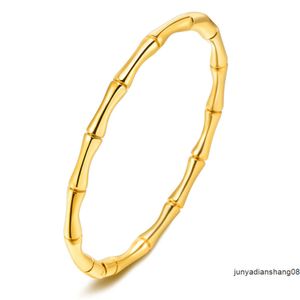 Sieraden Bamboe Damesarmband Roestvrij staal Instagram 18K Gouden Knoop Master Ring Metalen handstuk