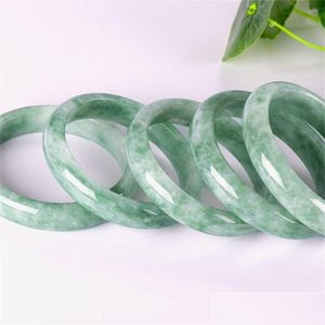 Sieraden armband echt 5664 mm groene jade jadeite armband echt natuurlijk een jadebangle drop levering baby kinderen moederschap accessoires dhhvx
