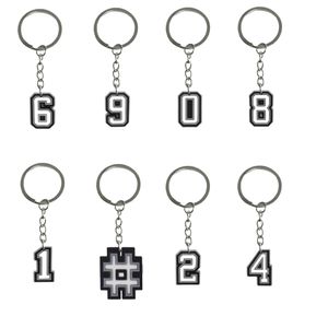 Bijoux noir numéro 10 porte-clés de porte clés tags goodie sac goodie warch cadeaux et charmes de vacances clés pour la journée scolaire en classe Otuhc