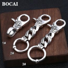 Jewelry Bocai S925 STERLING Silver Pendants 2022 New Fashion Vajra Pestle Siz Syllable Mantra Chains Pure Argentum Safety Amulet for Men