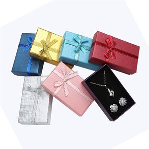 Sieraden doos 5 * 8 cm sets display multi kleuren ketting / oorbellen / ring papier verpakking cadeau voor sieraden 24pcs / lot 2111105