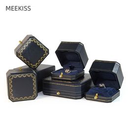 Boîte à bijoux bague de mariage boucle d'oreille anneaux boîte organisateur bijoux de luxe emballage cadeau Bracelet paquet 211105