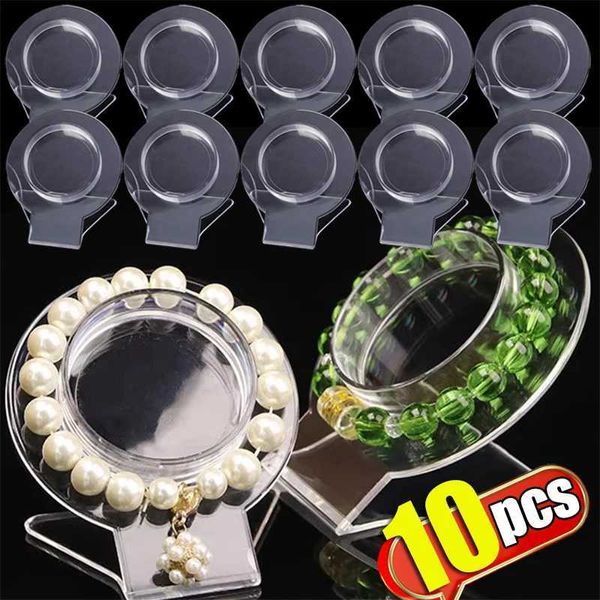 Joyas de joyas 1-10 piezas de transparente joyería de joyería Pulsera de pulsera Organizador de pulsera soporte de pantalla acrílica de pantalla acrílica
