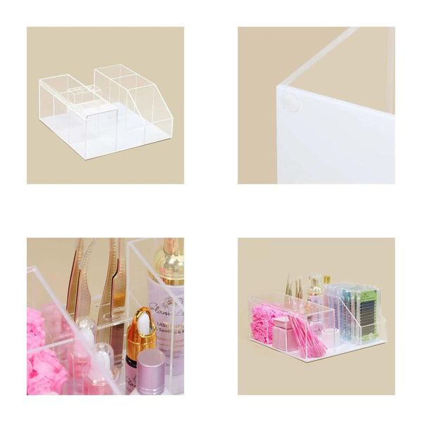 Joyas de joyas 1 PCS Herramienta de pestañas Caja de almacenamiento de pestañas Glue Tweezer Soportador Organizador de maquillaje Gran capacidad 240313 Empaque de entrega de caída D otydz