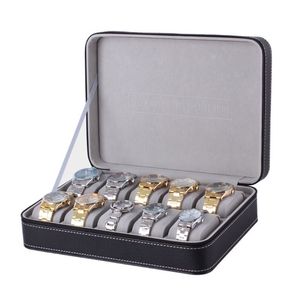 Sieradenboxen 10 slots kijken naar zipper reisdoos lederen display case organisator sieraden opslagcontainer voor dames heren Watch Display 230816