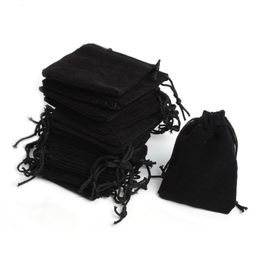 Sieradenboxen 100 stcs 5x7cm Velvet Drawstring Pouch Bag Juwelentas Kerstcadeaubassen Zakken Zakken Sieraden Verpakking Sachet Bonbon Zakjes 230222