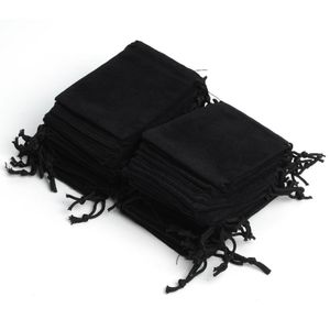 Sieradenboxen 100 stcs 7x9cm Velvet Drawstring Pouch Sieraden Tas Weekend jaar verjaardag Kerstfeest Geschenktas Pouch Bag 230310