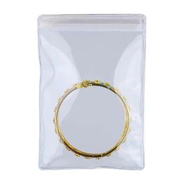 Boîtes à bijoux 100 pièces sac de rangement de bijoux boîte Anti-oxydation organisateur de bijoux Transparent pour boucle d'oreille collier Bracelet porte-anneau Ziplock Ba 231216